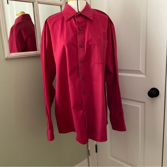 DENVER HAYS, RED DRESS SHIRT, SIZE: XL - Picture 3 of 5